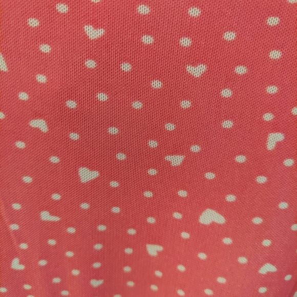 Abercrombie & Fitch Girls Small NWT Coral Mini Dress with White Heart Detail - Picture 3 of 7